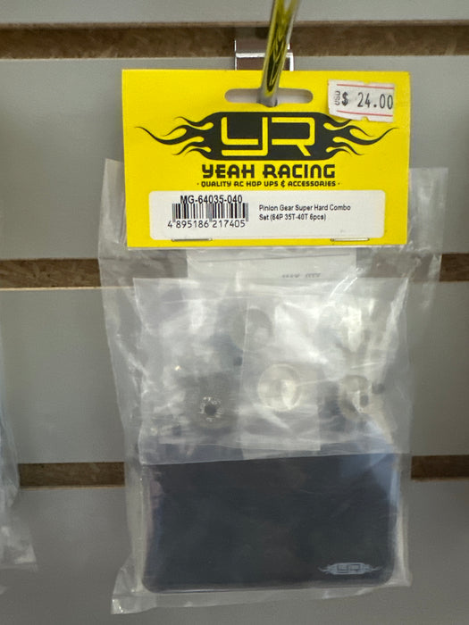 MG-64035-040 Yeah Racing Pinion Gear Super Hard Combo Set (64P 35T-40T 6pcs)