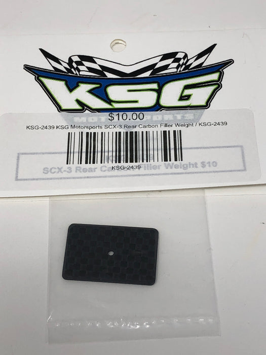 KSG-2439 KSG Motorsports SCX-3 Rear Carbon Filler Weight