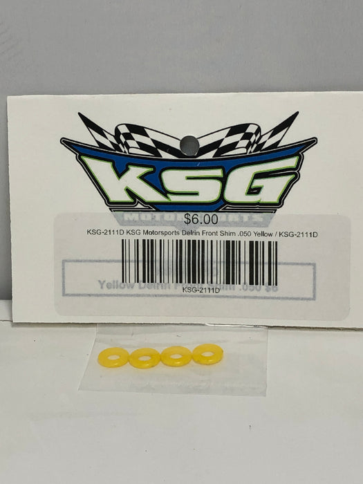 KSG-2111D KSG Motorsports Delrin Front Shim .050 Yellow