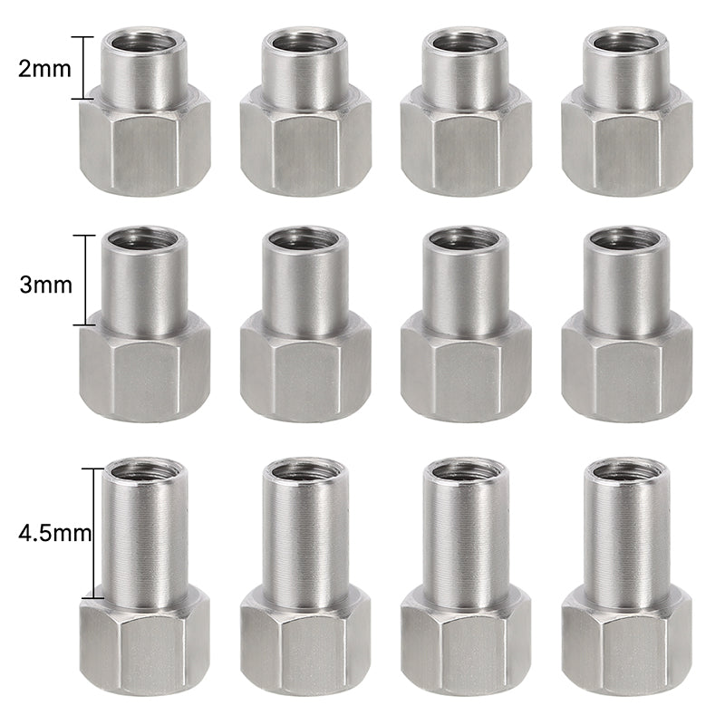 WH-23-234 INJORA 4PCS 2/3/4.5mm M2.5 Long Nuts For 1/18 TRX4M