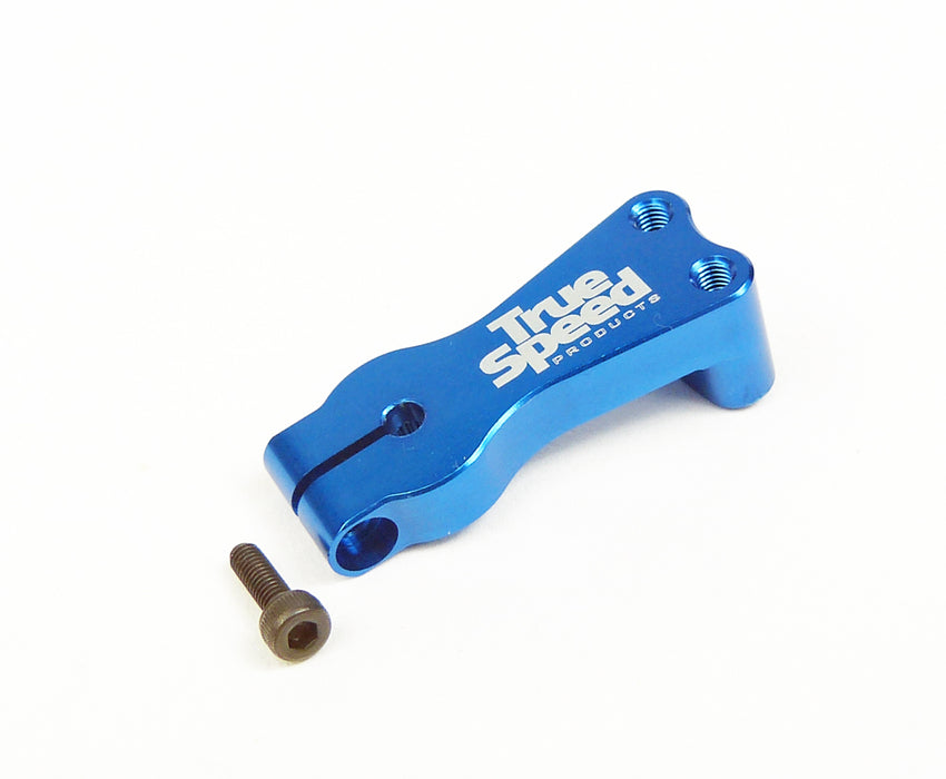 5248 Custom Works BLUE ALUM. EXTENDED FRONT MOUNT SERVO ARM (M3, 25T)