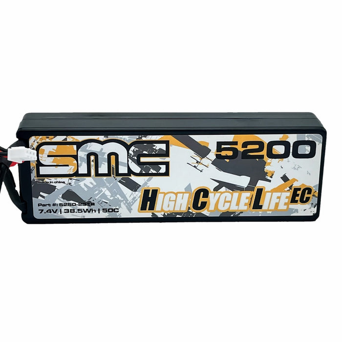 5250-2S1P SMC HCL-EC 7.4V-5200mAh 50C Hardcase 2S Lipo Pack