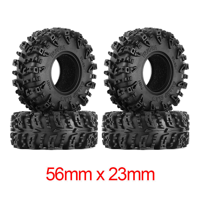 YQT-1021 INJORA Swamp Claw 1.0" M/T Tires (4) (56mm/64mm)