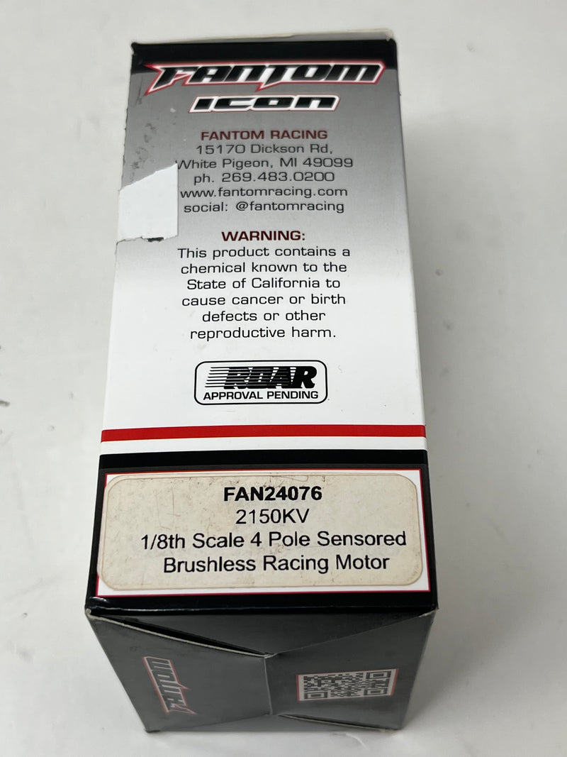 FAN24076 Fantom 2150KV 1/8th Scale 4 pole Sensored brushless Racing Motor Open Box