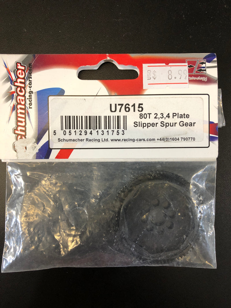 U7615 Schumacher 80T 2,3,4 Plate Slipper Spur Gear