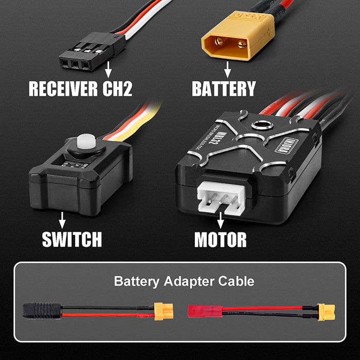 MBL32 INJORA Micro Brushless MBL32 ESC for 1/18 1/24 RC Crawler