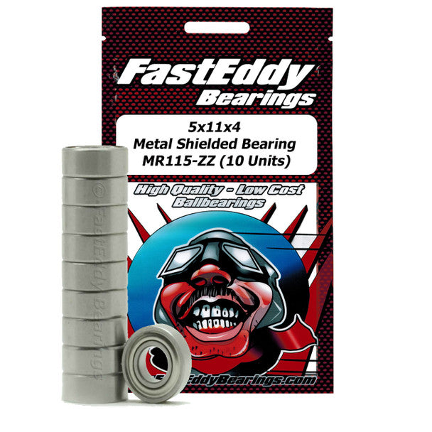 TFE231 FastEddy 5x11x4 Metal Shielded Bearing MR115-ZZ 10 Units