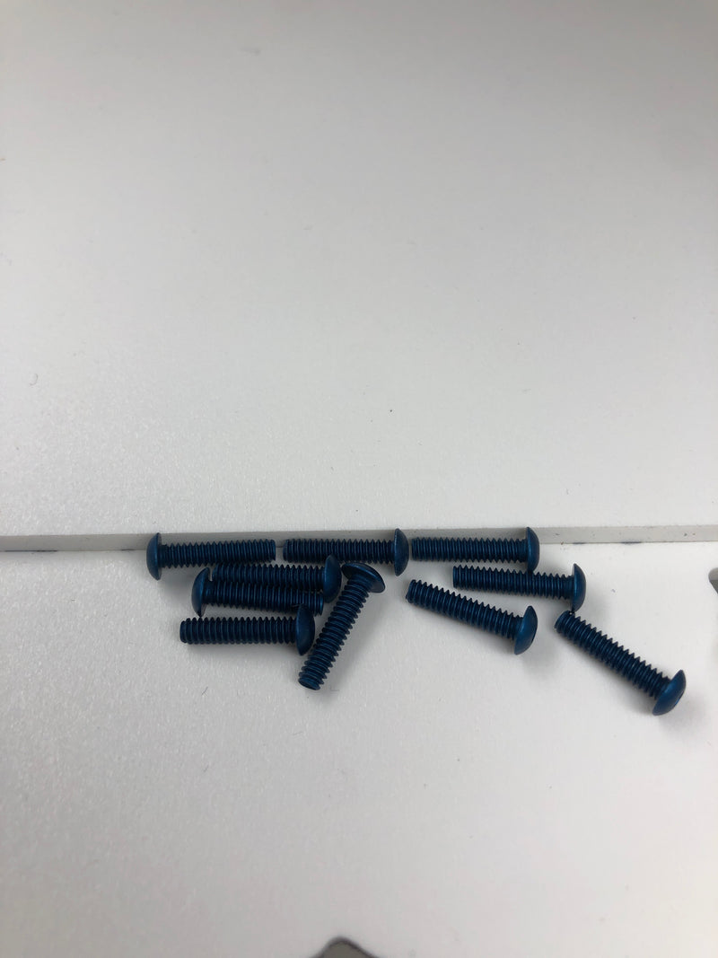 4-40 Aluminum Button Head Screws 10pcs Blue