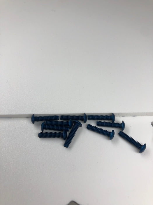 4-40 Aluminum Button Head Screws 10pcs Blue