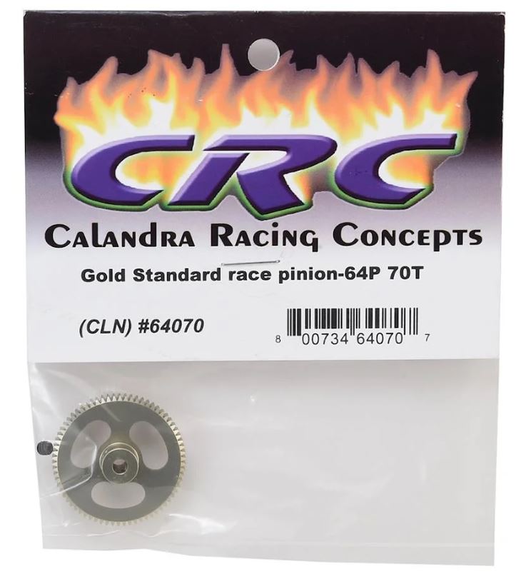 64070 CRC Gold Standard Race Pinion 64P/70T — 997 RC Raceway