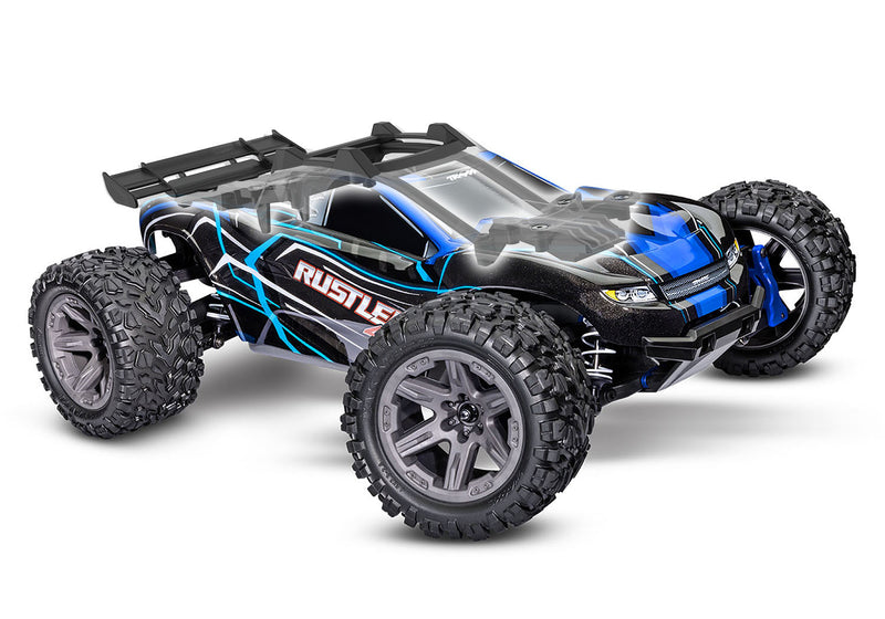 67164-4 Traxxas Rustler 4X4 BL-2s: 1/10 Scale 4WD Stadium Truck