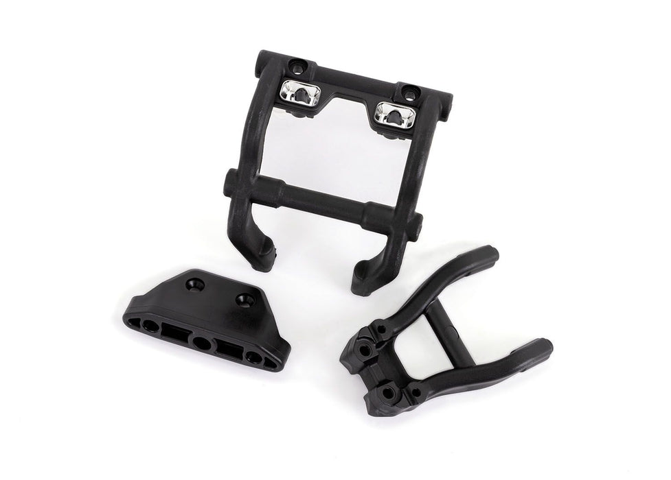 6777 - Wheelie bar mounts/ rear skidplate (black)