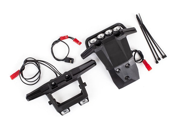 6793 Traxxas LED light set, complete (includes front and rear bumpers with LED light bar, rear LED harness, & BEC Y-harness) (fits 4WD Rustler®)
