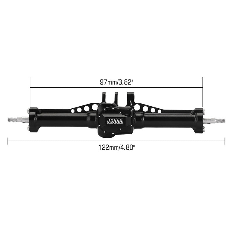 4M-61R INJORA +4mm Aluminum Axles With Lay Down Servo Mount & Links For 1/18 TRX4M