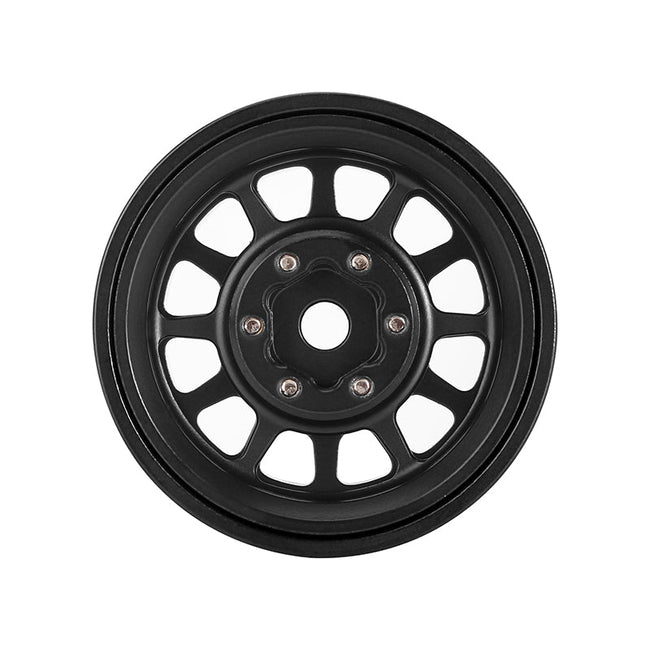 YQW-1101BGD INJORA 1.0 Plus 12-Spoke Brass Beadlock Wheels 42g/pcs offset -3.75mm for 1/18 1/24 RC Crawler (4) (W1101)