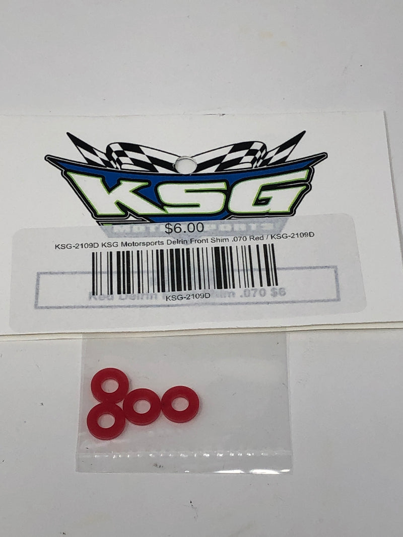 KSG-2109D KSG Motorsports Delrin Front Shim .070 Red