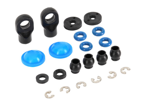 7062 Traxxas Rebuild kit, GTR composite shocks (x-rings, bladders, pistons, e-clips, shock rod ends