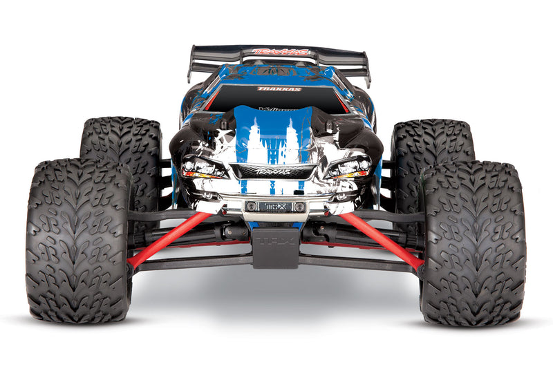 71076-8 Traxxas 1/16 Scale E-Revo VXL: 4X4 Brushless Monster Truck w/USB-C, Blue
