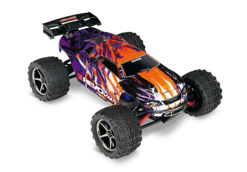 71076-8 Traxxas 1/16 Scale E-Revo VXL: 4X4 Brushless Monster Truck w/USB-C, Blue