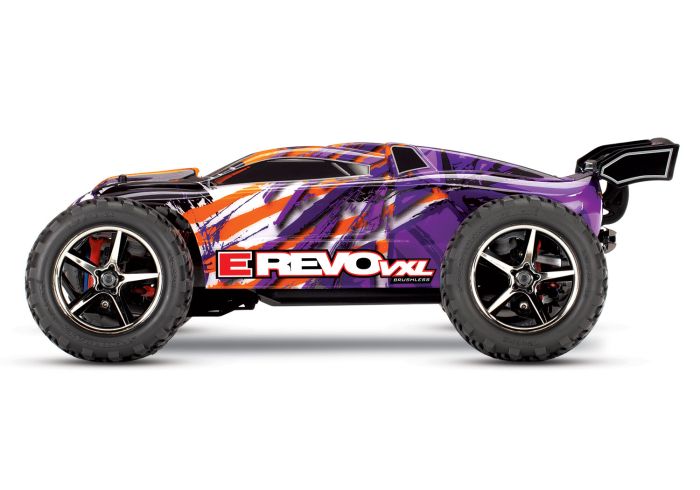 71076-8 Traxxas 1/16 Scale E-Revo VXL: 4X4 Brushless Monster Truck w/USB-C, Blue