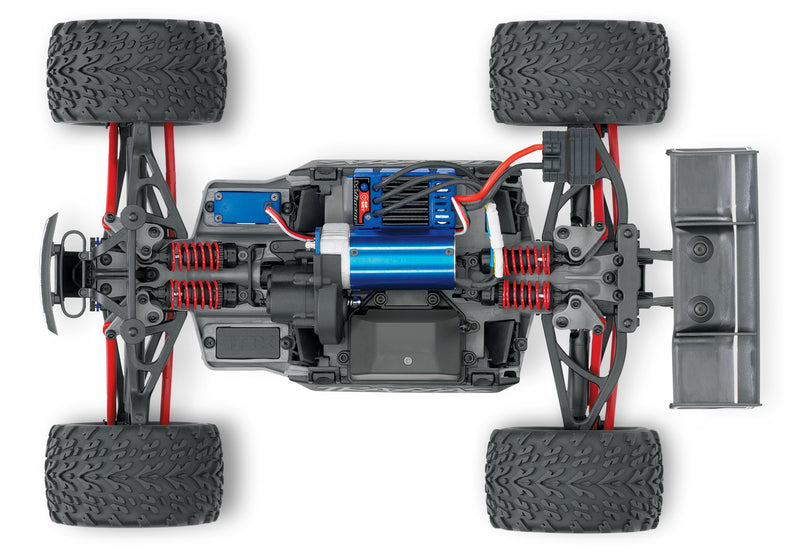 71076-8 Traxxas 1/16 Scale E-Revo VXL: 4X4 Brushless Monster Truck w/USB-C, Blue