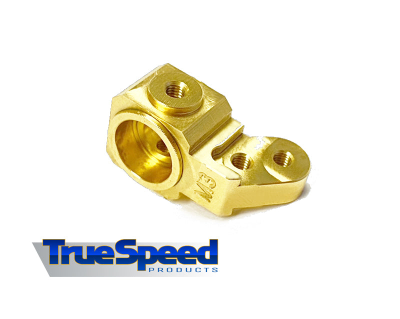 7256 Custom Works M3 BRASS FRONT SPINDLE for HEX AXLE (1PC)