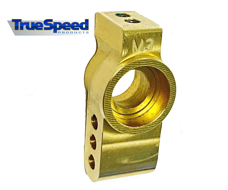 7265 Custom Works BRASS TALL REAR HUB for METRIC BEARINGS, M3 (1PC)