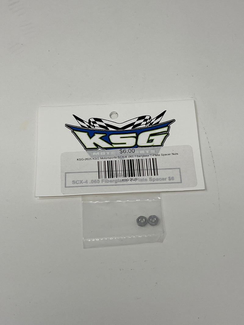 KSG-2625 KSG Motorsports SCX-4 .065 Fiberglass T-Plate Spacer Nuts