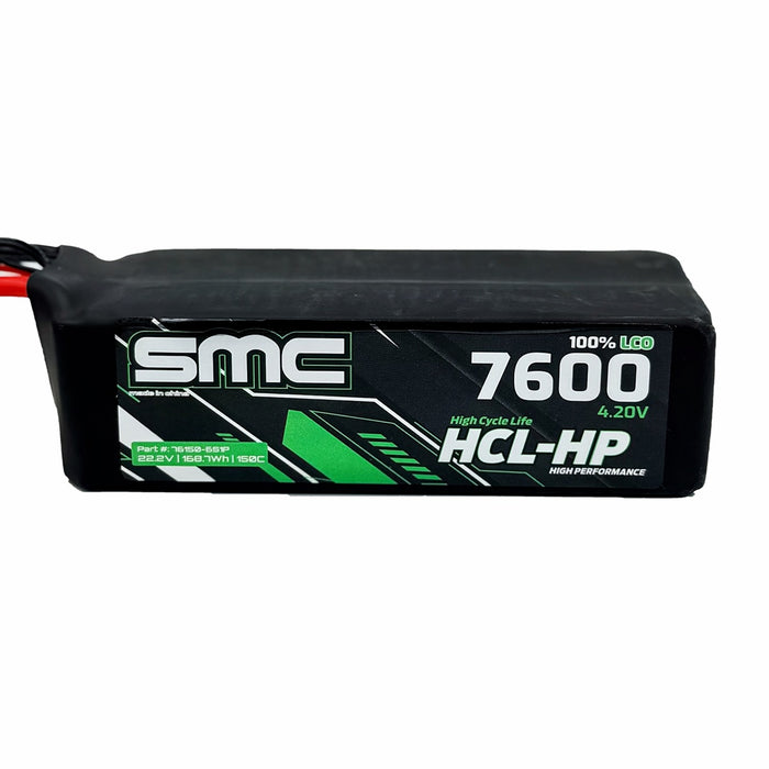76150-6S1P SMC HCL-HP 22.2V 7600mAh 150C G10 Protection Plates 6S Lipo Battery