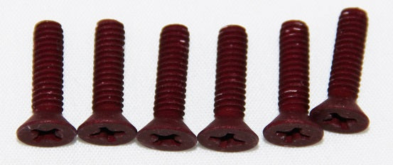 HW-0836R Hyper Drive 8-32 x 5/8 Flathead Screws (6) Red