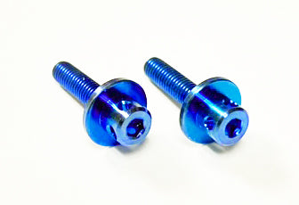 8549 Custom Works BLUE TITANIUM WING MOUNT BOLTS (2)