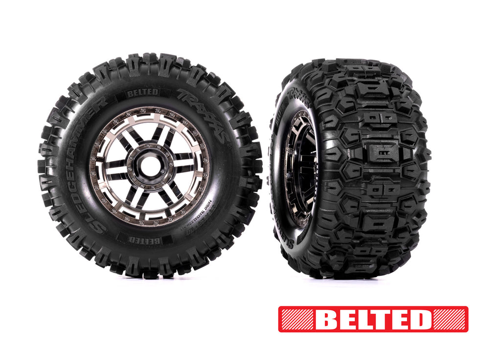 8979A Traxxas Maxx 2.8" Chrome Wheels & Sledgehammer Tires (2)