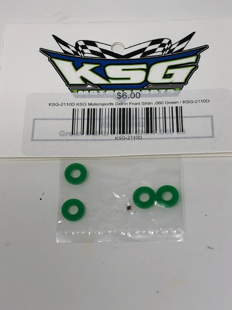 KSG-2110D KSG Motorsports Delrin Front Shim .060 Green