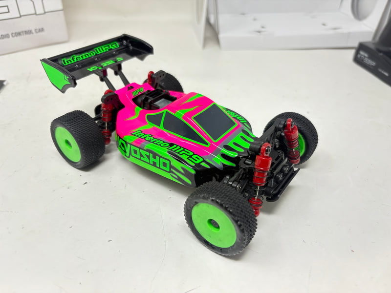 Used Kyosho MINI-Z Buggy Ready set INFERNO MP9 TKI Pink / Green