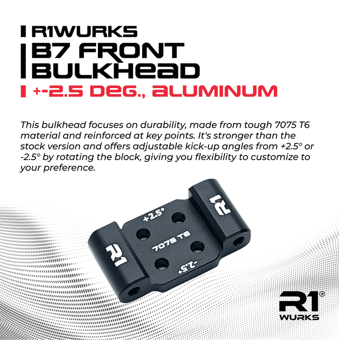 900062 R1 WURKS (B7 Series) Front Bulkhead, +/-2.5 deg., Aluminum