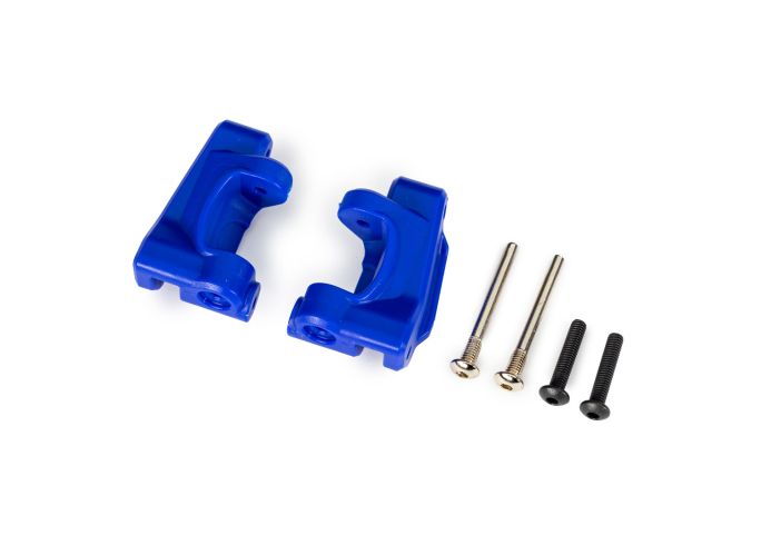 9136-BLUE Traxxas CASTER BLOCKS HD 2WD, Blue