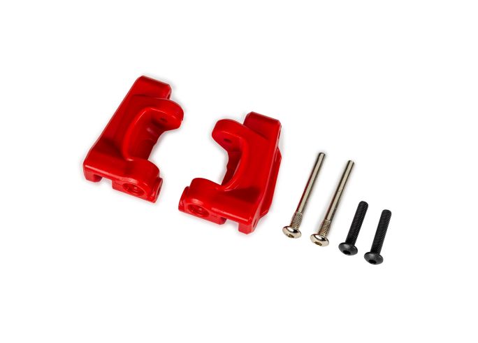 9136-RED Traxxas CASTER BLOCKS HD 2WD, Red