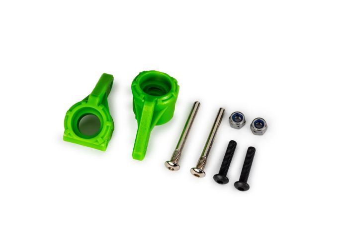 9137-GRN Traxxas Steering Blocks Heavy Duty HD, Green, 2WD