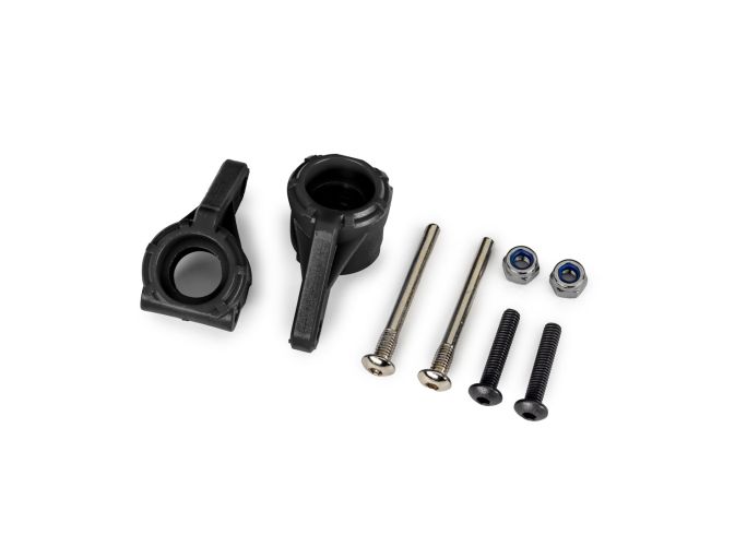 9137 Traxxas Steering Blocks Heavy Duty HD, Black, 2WD