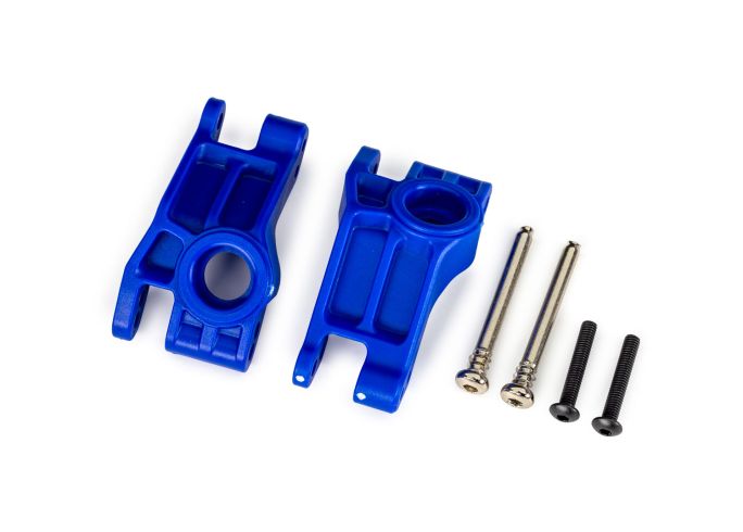 9150-BLUE Traxxas Rear Stub Axle Carriers, Extreme Heavy Duty, Blue