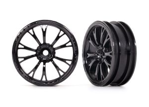 9472 Wheels, Weld gloss black (front) (2) Traxxas Drag Slash