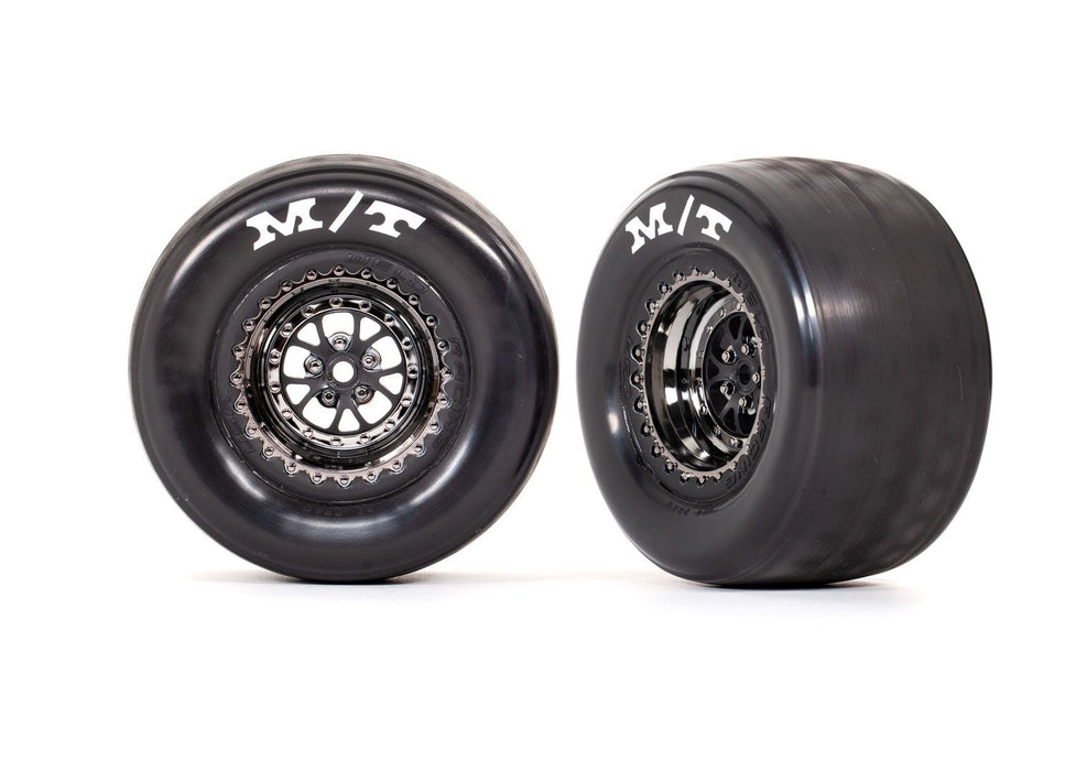 9475X Traxxas Tires & Wheels Assembled Black Chrome
