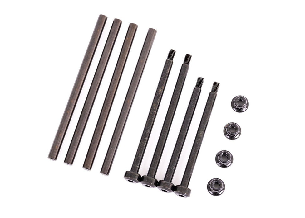 9540 Traxxas Suspension pin set, front & rear (hardened steel), 4x67mm (4), 3.5x48.2mm (2), 3.5x56.7mm (2)/ M3x0.5mm NL, flanged (4)