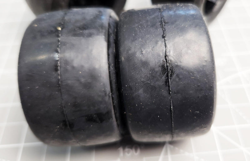 23142 Team CRC  Mounted RT1 Rubber Tires on GTR Wheels (2) – BLEMS, Rear pair only