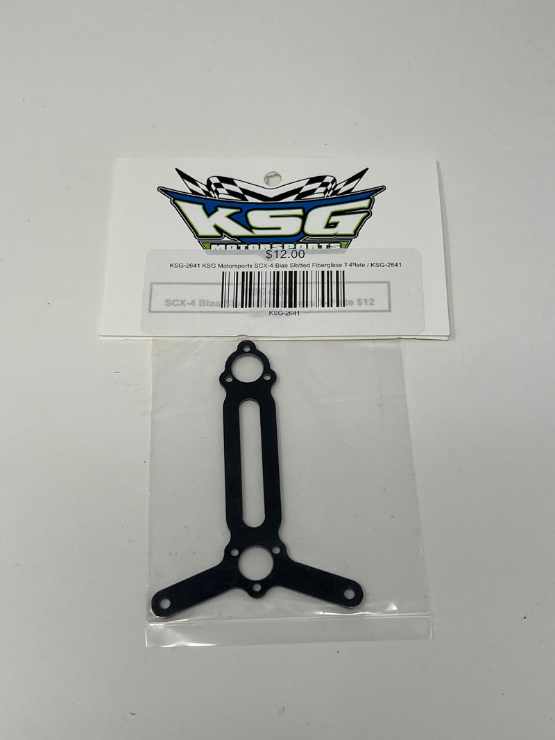 KSG-2641 KSG Motorsports SCX-4 Bias Slotted Fiberglass T-Plate