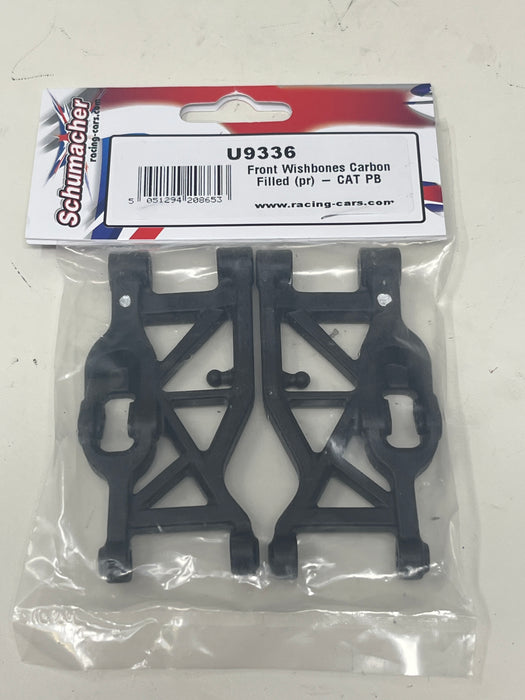U9336 SCHUMACHER Front Wishbones Carbon Filled (pr) - CAT PB