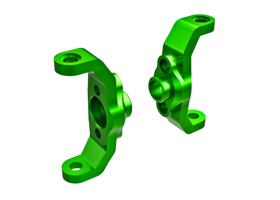 9733-GRN Traxxas Caster blocks, 6061-T6 aluminum (green-anodized) (left & right)