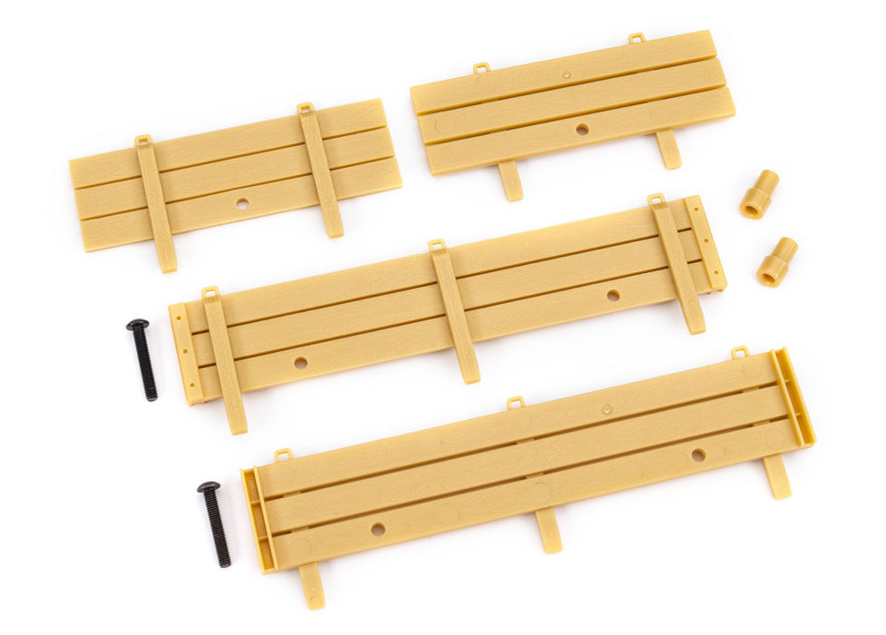 9798 Traxxas Stake sides, utility trailer (complete set)/ spare tire mount (2)/ 3x18mm BCS (2)
