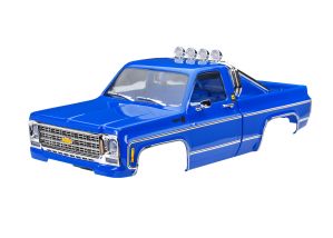 9811-BLUE Traxxas Body, Chevrolet K10 Truck (1979), complete, blue (includes grille, side mirrors, door handles, roll bar, windshield wipers, & clipless mounting) (requires #9835 front & rear bumpers)