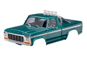 9812-GRN Traxxas Body, Ford F-150 Truck (1979), complete, Green (includes grille, side mirrors, door handles, roll bar, windshield wipers, side trim, & clipless mounting) (requires #9834 front & rear bumpers)